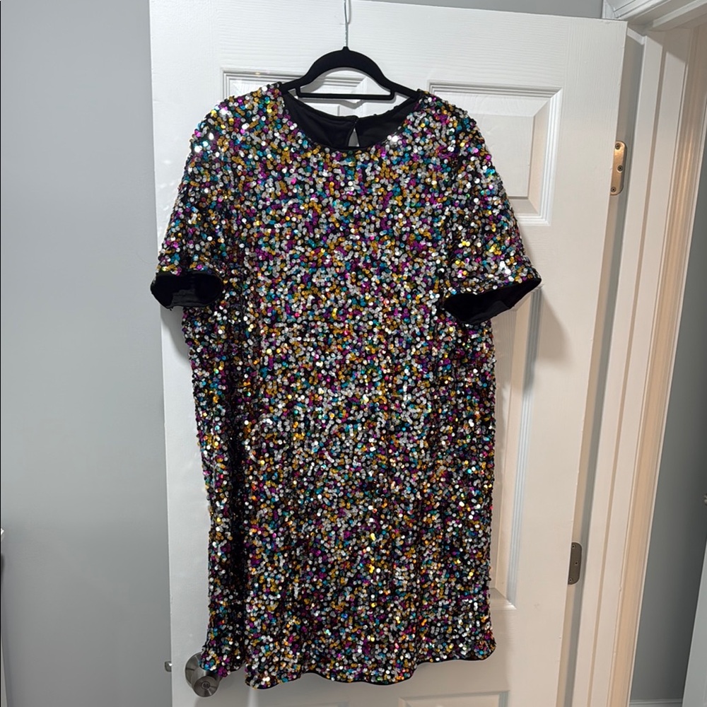 SHEIN Multicolor Sequin Mini Dress